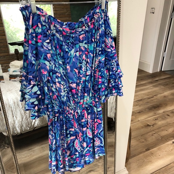 Lilly Pulitzer off the shoulder romper - Picture 3 of 3